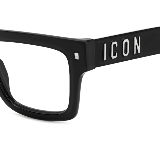 Óculos de Grau Dsquared2 ICON 0023 807 5319 Acetato Preto e Branco 4