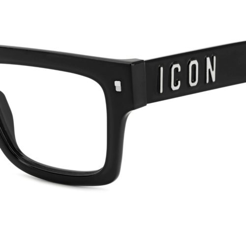 Óculos de Grau Dsquared2 ICON 0023 807 5319 Acetato Preto e Branco