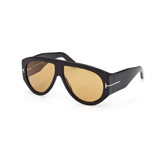 Óculos de Sol Tom Ford FT1044_6001E Acetato Preto com lentes na cor Castanho 1