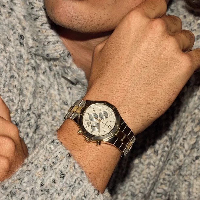 Relógio Bulova Classic Prestige Cronógrafo - 98B450N Dois tons 2