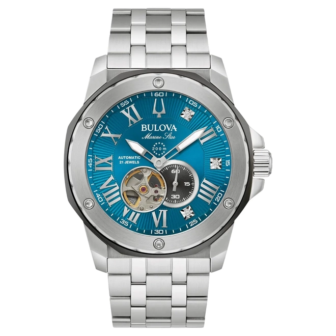Relógio Bulova Marine Star Marc Anthony Automático - 98D184 Azul 1