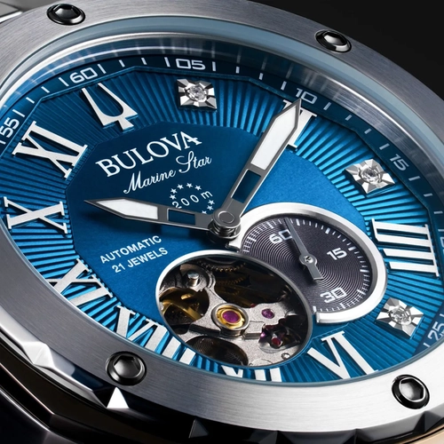 Relógio Bulova Marine Star Marc Anthony Automático - 98D184 Azul