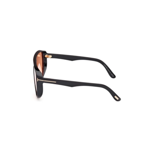 Óculos de Sol Tom Ford Achilles FT1182_0005E Acetato Preto com lentes na cor Fotocromático