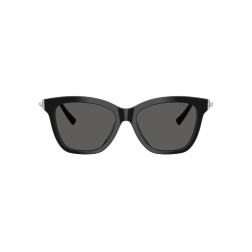 Óculos de Sol Tiffany 0TF4241D 8055S454 Acetato Preto sobre Azul com lentes na cor Cinza Escuro