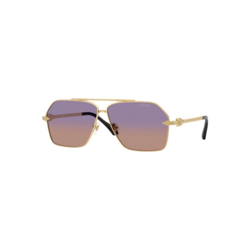 Óculos de Sol Versace 0VE2284 1002EL63 Metal Dourado com lentes na cor Violeta Degradê