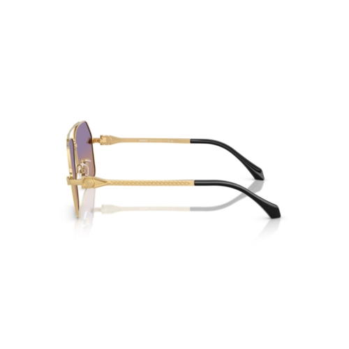 Óculos de Sol Versace 0VE2284 1002EL63 Metal Dourado com lentes na cor Violeta Degradê