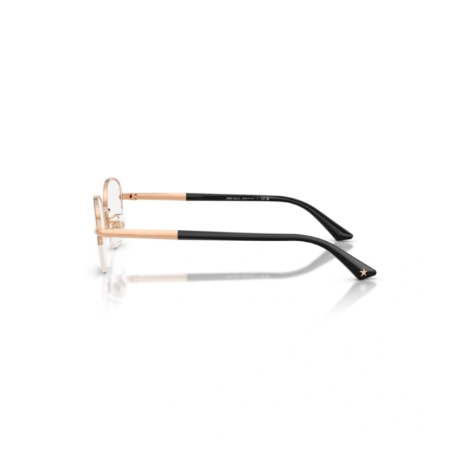 Óculos de Grau Jimmy Choo 0JC2014D 3022 51 Metal Rose e Preto 3