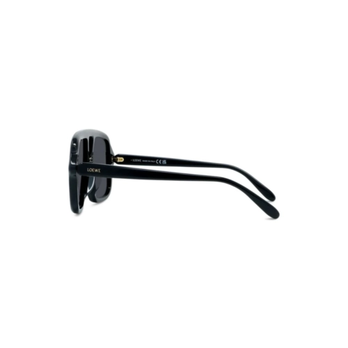Óculos de Sol Loewe LW40161U_5401A Acetato Preto com lentes na cor Fumê