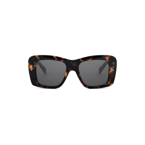 Óculos de Sol Celine CL40321I_5352A Acetato Marrom Mesclado com lentes na cor Fumê