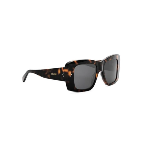 Óculos de Sol Celine CL40321I_5352A Acetato Marrom Mesclado com lentes na cor Fumê