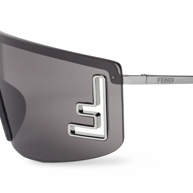 Óculos de Sol Fendi FE40168U_0014A Metal Cinza com lentes na cor Cinza 3