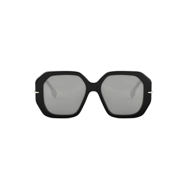 Óculos de Sol Fendi FE40173I_5401C Acetato Preto com lentes na cor Cinza 2