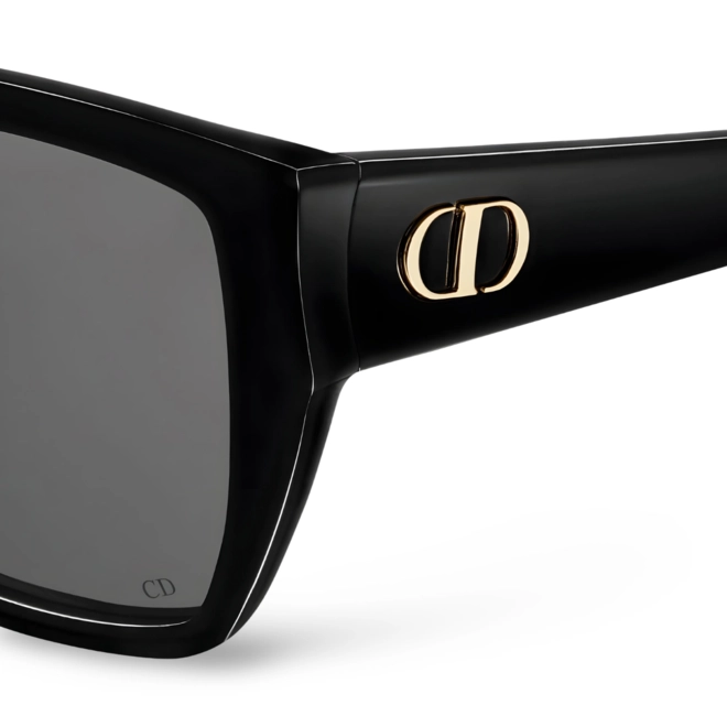 Óculos de Sol Christian Dior Diorglow S1I CD40197I_5301A Acetato Preto com lentes na cor Cinza 5