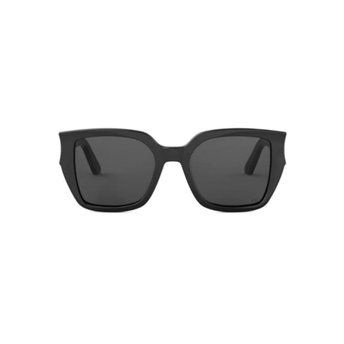 Óculos de Sol Christian Dior Diorglow S1I CD40197I_5301A Acetato Preto com lentes na cor Cinza