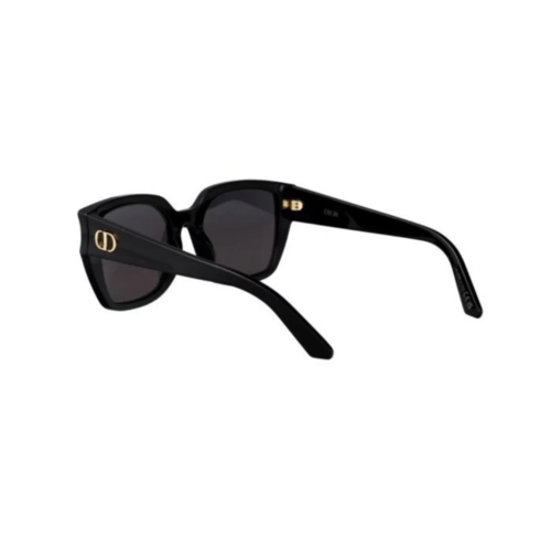 Óculos de Sol Christian Dior Diorglow S1I CD40197I_5301A Acetato Preto com lentes na cor Cinza