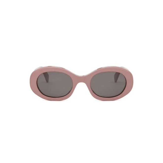 Óculos de Sol Celine Triomphe CL40194U_5272A Acetato Rosa com lentes na cor Cinza 2