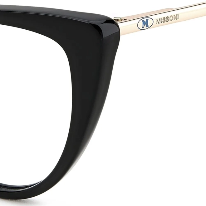 Óculos de Grau M Missoni MMI 0121 807 5316 R Acetato Preto 3