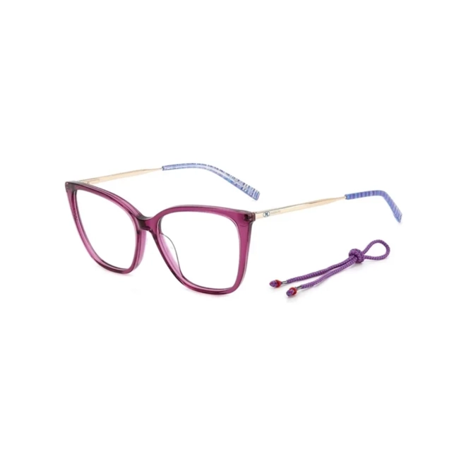 Óculos de Grau M Missoni MMI 0123 05L OT7 5415 R Acetato Roxo Transparente 1