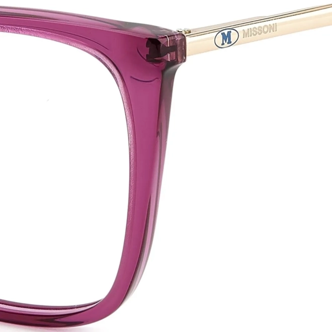Óculos de Grau M Missoni MMI 0123 05L OT7 5415 R Acetato Roxo Transparente 3