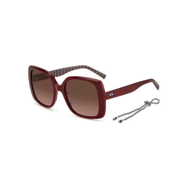 Óculos de Sol M Missoni MMI 0113/S 05L LHF 54HA S Acetato Bordô com lentes na cor Marrom Degradê 1