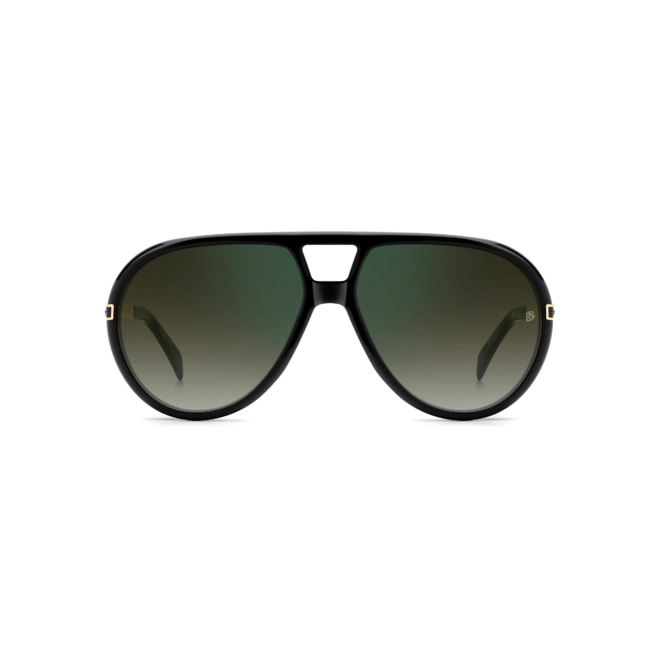 Óculos de Sol David Beckham DB 99/VOYAGER 2M2 61CS S Acetato Preto com lentes na cor Verde Degradê Espelhado 2