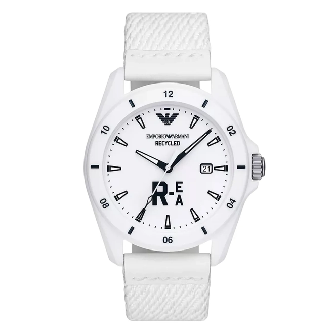 Relógio Emporio Armani R-EA "Save the Earth” - AR11394 B1BX Branco 1