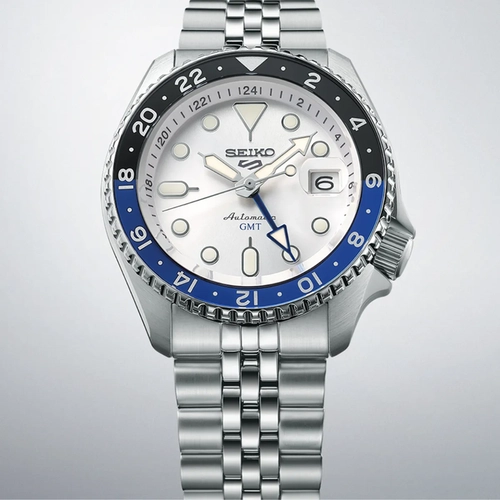 Relógio Seiko 5 Sports SKX GMT Automático - SSK033B1 B1SX Prata