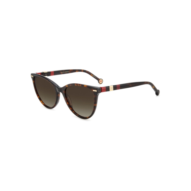Óculos de Sol Carolina Herrera HER 0107/S O63 57HA Acetato Marrom Mesclado com lentes na cor Marrom Degradê 1