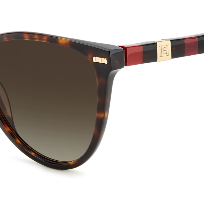 Óculos de Sol Carolina Herrera HER 0107/S O63 57HA Acetato Marrom Mesclado com lentes na cor Marrom Degradê 4