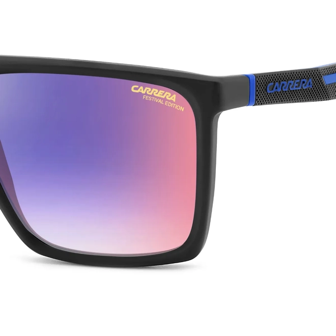 Óculos de Sol CARRERA 4019/S 807 58YB S Poliamida Preto com lentes na cor Azul e Vermelho Degradê 5
