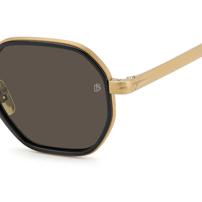 Óculos de Sol David Beckham DB 1097/S 0NZ 49IR Metal Dourado com lentes na cor Cinza 4