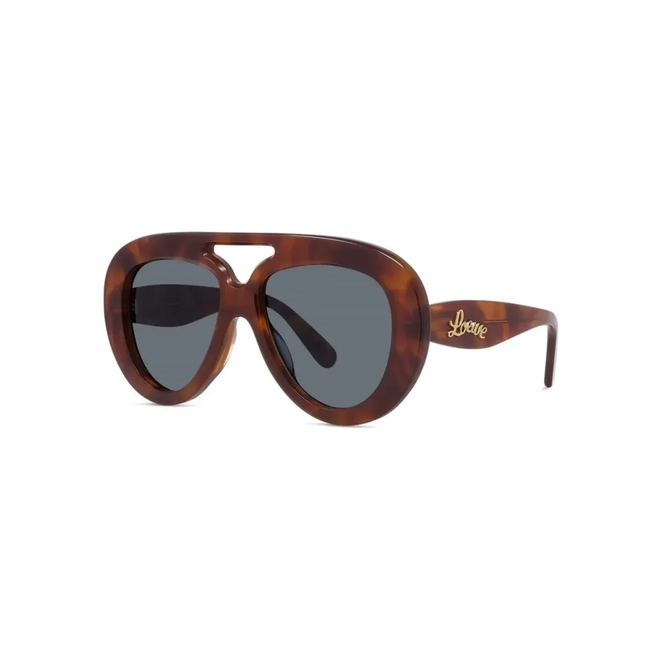 Óculos de Sol Loewe LW40144U_5553V Acetato Marrom Mesclado com lentes na cor Fumê 1