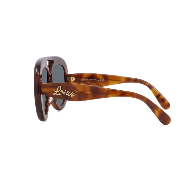 Óculos de Sol Loewe LW40144U_5553V Acetato Marrom Mesclado com lentes na cor Fumê 3