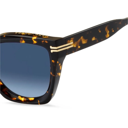 Óculos de Sol Marc Jacobs MJ 1000/S 086 54GB Acetato Marrom Mesclado com lentes na cor Azul Degradê