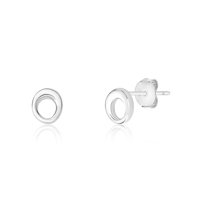 Brinco For me Organic Stud prata 925 círculo vazado 1