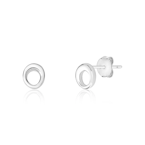 Brinco For me Organic Stud prata 925 círculo vazado