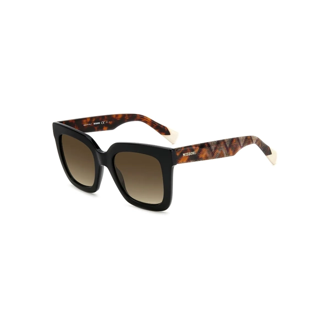 Óculos de Sol Missoni MIS 0126/S 807 52HA Acetato Preto e Marrom Mesclado com lentes na cor Marrom Degradê 1