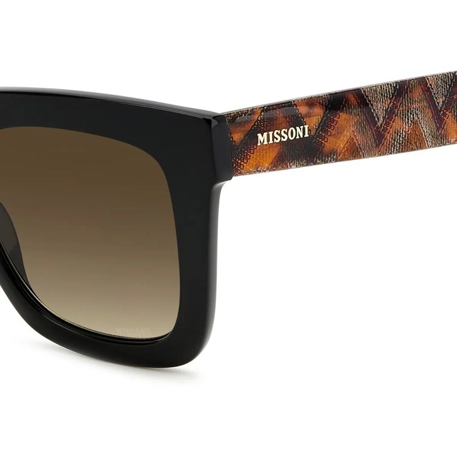 Óculos de Sol Missoni MIS 0126/S 807 52HA Acetato Preto e Marrom Mesclado com lentes na cor Marrom Degradê 4