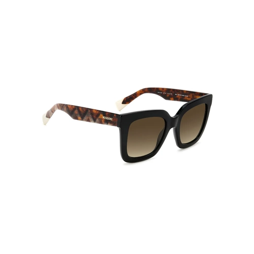 Óculos de Sol Missoni MIS 0126/S 807 52HA Acetato Preto e Marrom Mesclado com lentes na cor Marrom Degradê