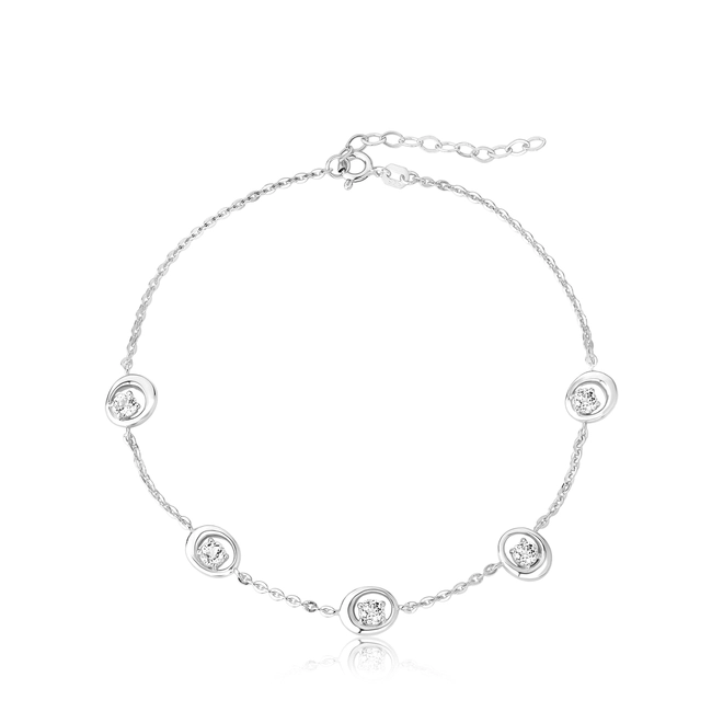 Pulseira For me Organic de elos prata 925 com pingentes orgânicos e Topázios 1