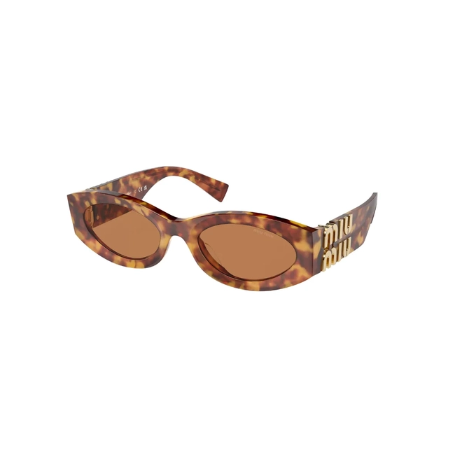 Óculos de Sol Miu Miu 0MU 11WS 4BW2Z154 Acetato Marrom Mesclado com lentes na cor Marrom 1