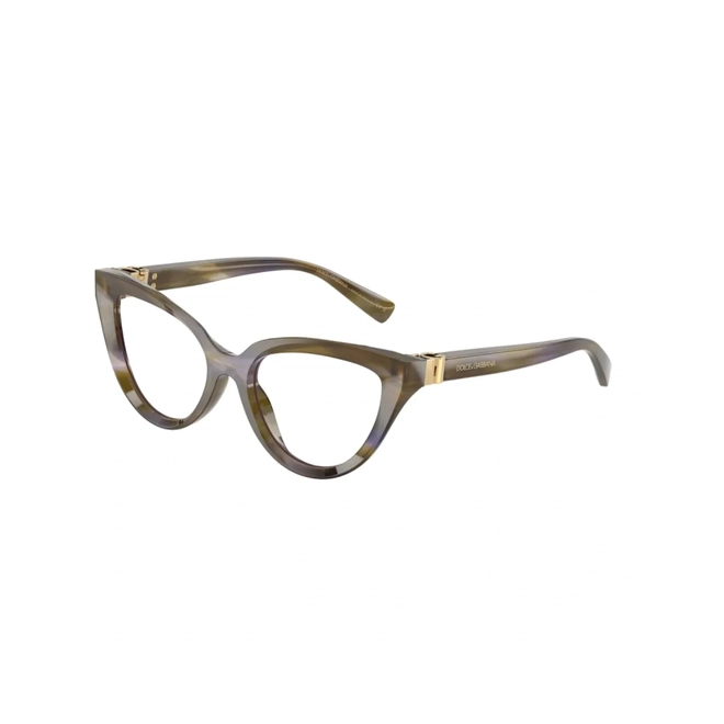 Óculos de Grau Dolce & Gabbana 0DG3414 3447 540 Acetato Verde Oliva Mesclado 1