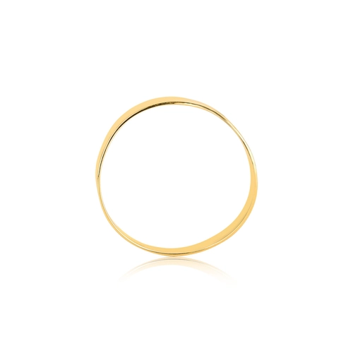 Anel Slim aro ondulado ouro 18k corte a laser polido