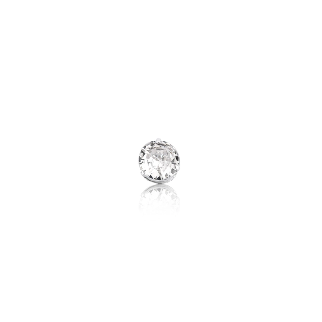 Pingente Essentials ponto de luz ouro branco 18k de Zircônia branca 5MM 1