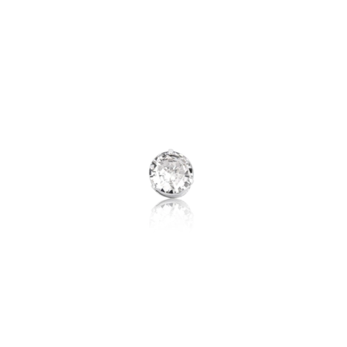Pingente Essentials ponto de luz ouro branco 18k de Zircônia branca 5MM
