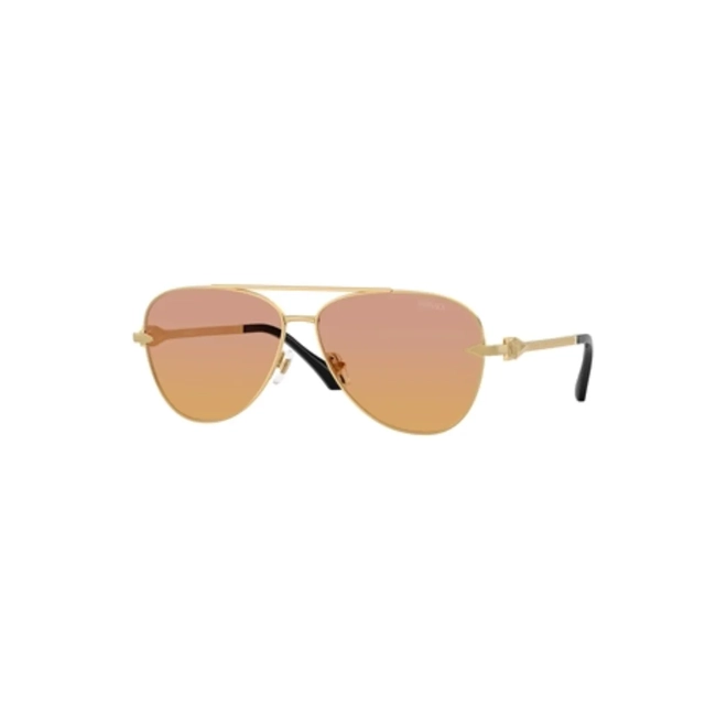 Óculos de Sol Versace 0VE2283 1002EL61 Metal Dourado com lentes na cor Laranja 1