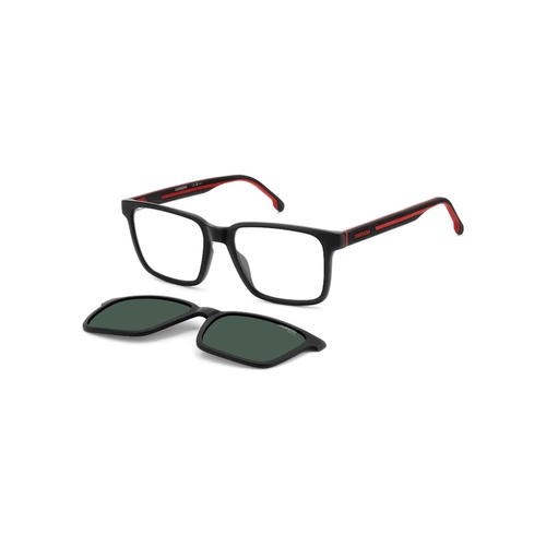 Óculos de Grau Carrera CA 8069/CS BLX 53UC Acetato Preto e Vermelho com Clip-On na cor Verde Polarizado