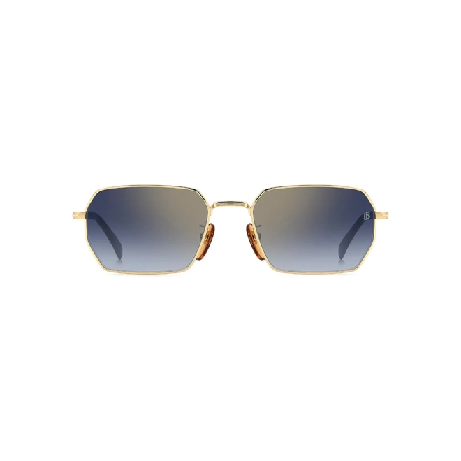 Óculos de Sol David Beckham DB 1174/S RHL 551V Metal Dourado com lentes na cor Azul Degradê 2