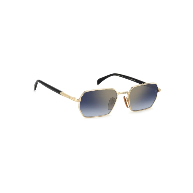 Óculos de Sol David Beckham DB 1174/S RHL 551V Metal Dourado com lentes na cor Azul Degradê 3