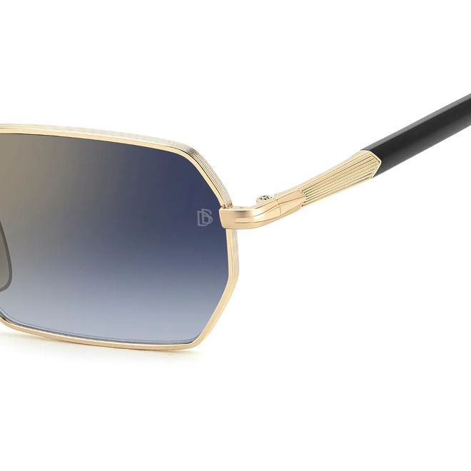 Óculos de Sol David Beckham DB 1174/S RHL 551V Metal Dourado com lentes na cor Azul Degradê 4